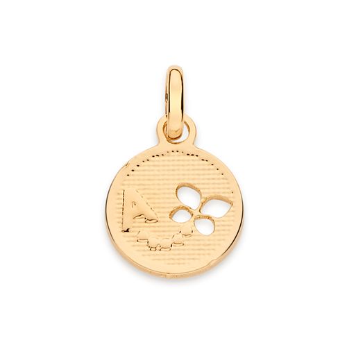 PINGENTE VOO DA BORBOLETA COM LETRA BANHADO A OURO 18K -LETRA A
