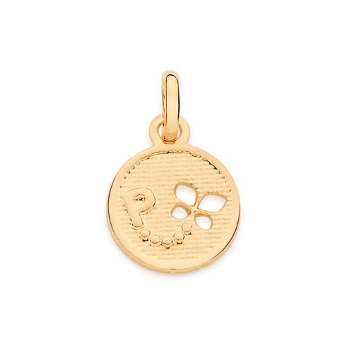 PINGENTE VOO DA BORBOLETA COM LETRA BANHADO A OURO 18K -LETRA P