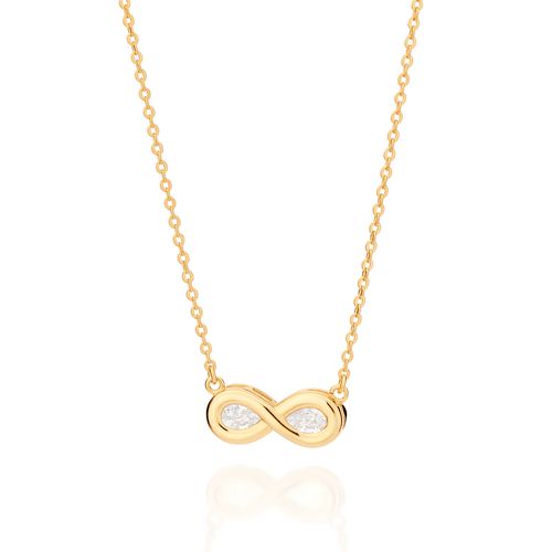 GARGANTILHA INFINITO BANHADA A OURO 18K COM ZIRCÔNIAS