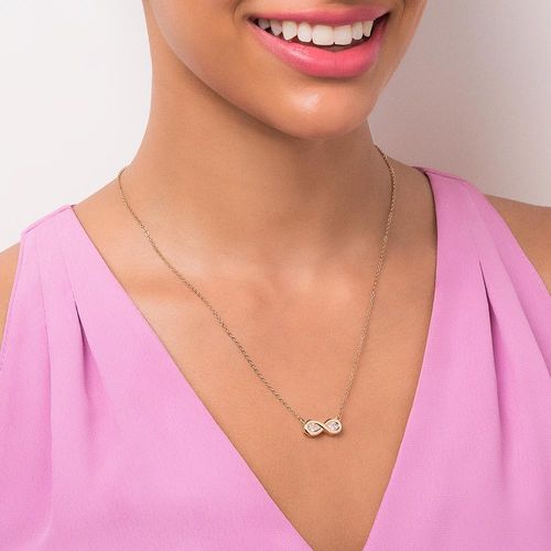 GARGANTILHA INFINITO BANHADA A OURO 18K COM ZIRCÔNIAS