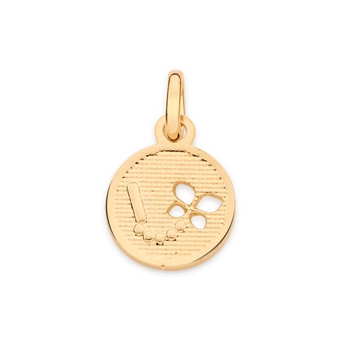 PINGENTE VOO DA BORBOLETA COM LETRA BANHADO A OURO 18K -LETRA I