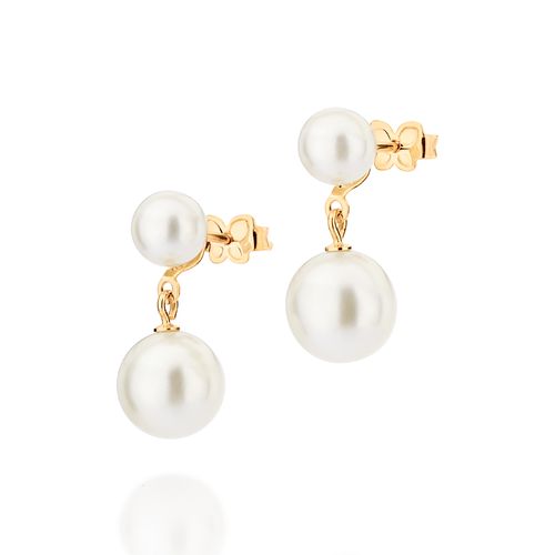 BRINCO BANHADO A OURO 18K COM PÉROLAS