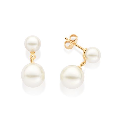 BRINCO BANHADO A OURO 18K COM PÉROLAS