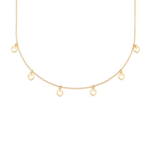 GARGANTILHA CORAÇÕES BANHADA A OURO 18K