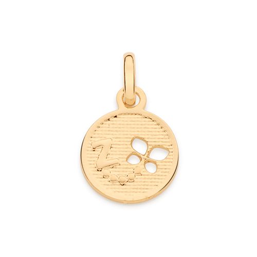 PINGENTE VOO DA BORBOLETA COM LETRA BANHADO A OURO 18K -LETRA Z