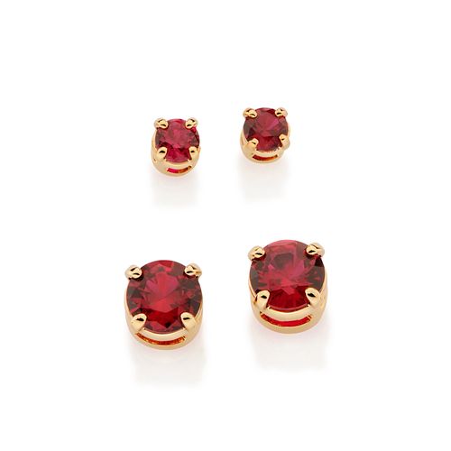KIT BRINCO BANHADO A OURO 18K COM CRISTAIS