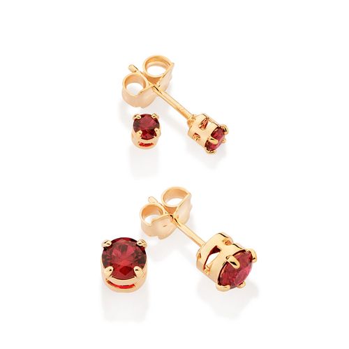 KIT BRINCO BANHADO A OURO 18K COM CRISTAIS