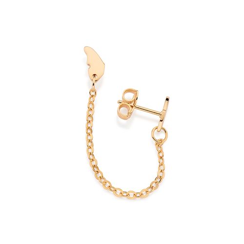 BRINCO PÊNDULO BORBOLETA UNITÁRIO BANHADO AOURO 18K