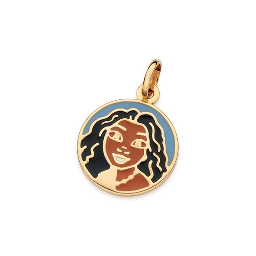 PINGENTE MOANA NASCIDA PARA VIAJAR BANHADO A OURO 18K COM APLICAÇÃO DE RESINA