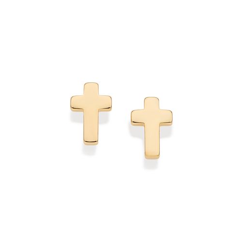 BRINCO CRUZ BANHADO A OURO 18K