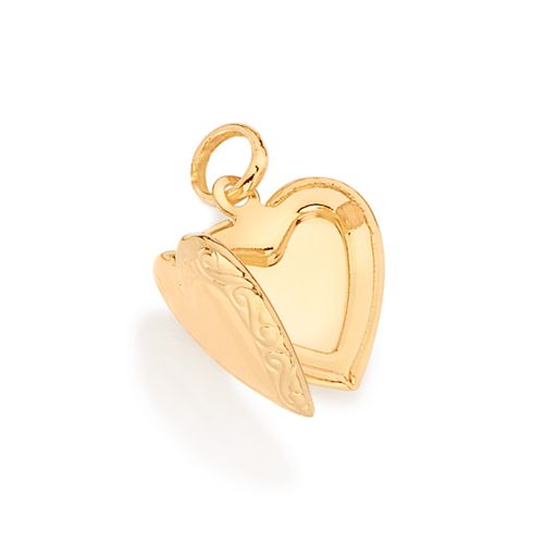 PINGENTE RELICÁRIO CORAÇÃO BANHADO A OURO 18K