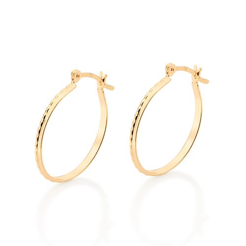 BRINCO ARGOLA BANHADO A OURO 18K