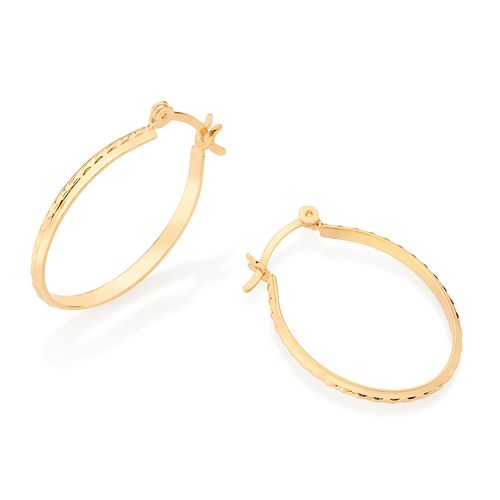 BRINCO ARGOLA BANHADO A OURO 18K