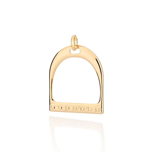 PINGENTE ESTRIBO BANHADO A OURO 18K