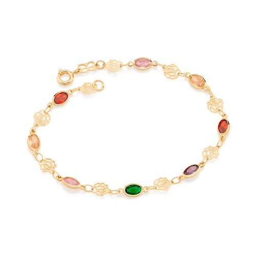 PULSEIRA BANHADA A OURO 18K COM CRISTAIS