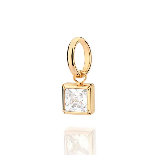 PINGENTE SOLITÁRIO BANHADO A OURO 18K COM ZIRCÔNIA