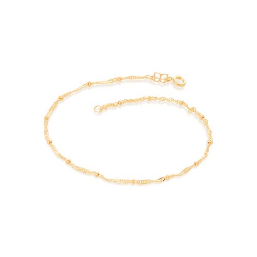 TORNOZELEIRA BANHADA A OURO 18K COM BOLAS