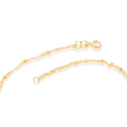 TORNOZELEIRA BANHADA A OURO 18K COM BOLAS