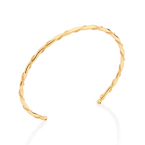 BRACELETE TORCIDO BANHADO A OURO 18K