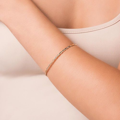 BRACELETE TORCIDO BANHADO A OURO 18K