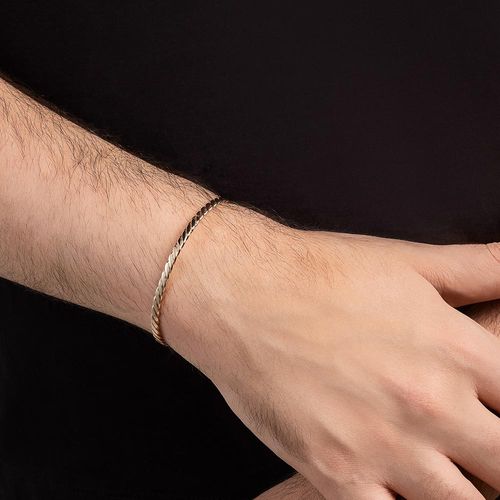 BRACELETE TORCIDO BANHADO A OURO 18K