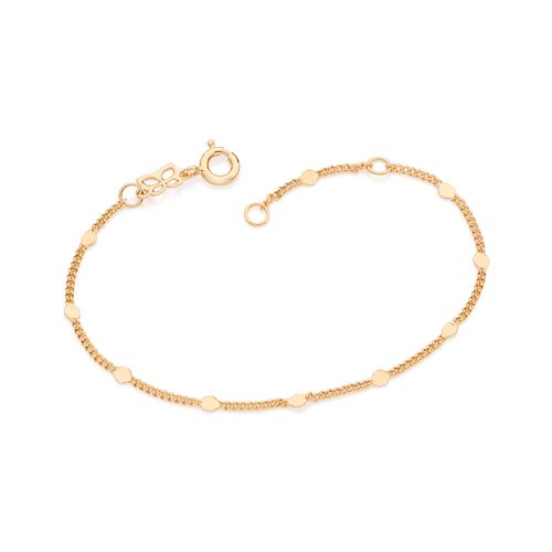 PULSEIRA ELO GROUMET BANHADA A OURO 18K