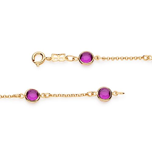 PULSEIRA BANHADA A OURO 18K COM CRISTAIS
