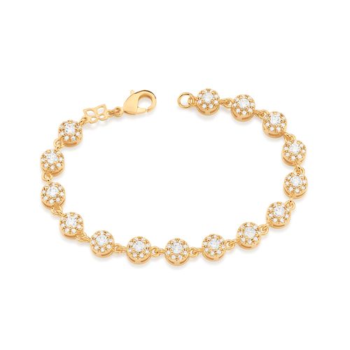 PULSEIRA BANHADA A OURO 18K COM ZIRCÔNIAS