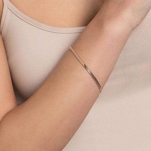 PULSEIRA RABO DE RATO BANHADA A OURO 18K