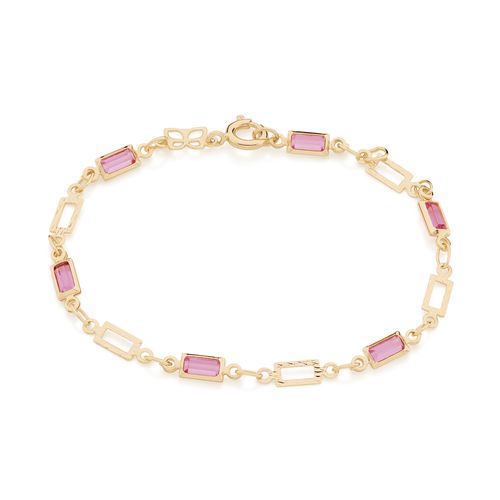 PULSEIRA INFANTIL BANHADA A OURO 18K COM CRISTAIS