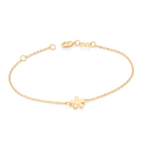PULSEIRA FLOR BANHADA A OURO 18K