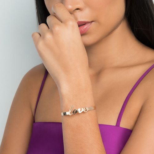 BRACELETE LOVE BANHADO A OURO 18K