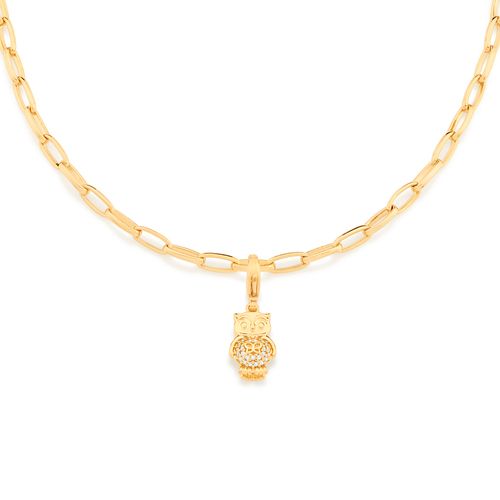 BERLOQUE SABEDORIA BANHADO A OURO 18K