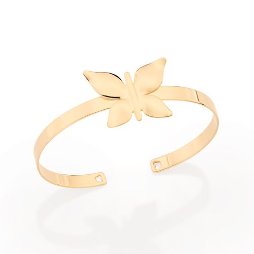 BRACELETE BORBOLETA BANHADO A OURO 18K