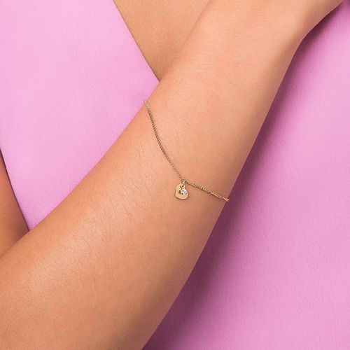 PULSEIRA CORAÇÃO BANHADA A OURO 18K COM ZIRCÔNIA