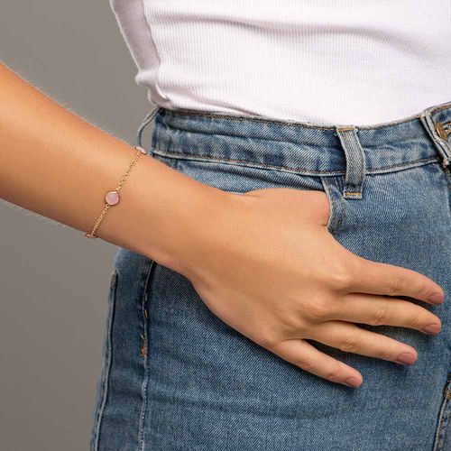 PULSEIRA COM CRISTAIS BANHADA A OURO 18K