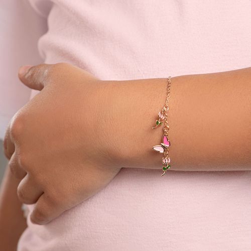 PULSEIRA INFANTIL BANHADA  A OURO 18K COM APLICAÇÃO DE RESINA