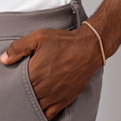 PULSEIRA RABO DE RAPOSA BANHADO A OURO 18K