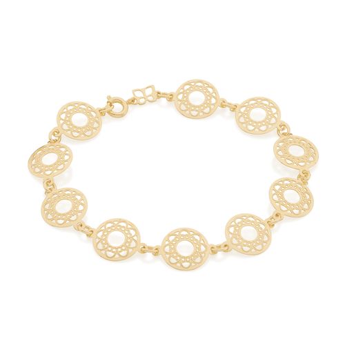 PULSEIRA COM CÍRCULOS BANHADA A OURO 18K