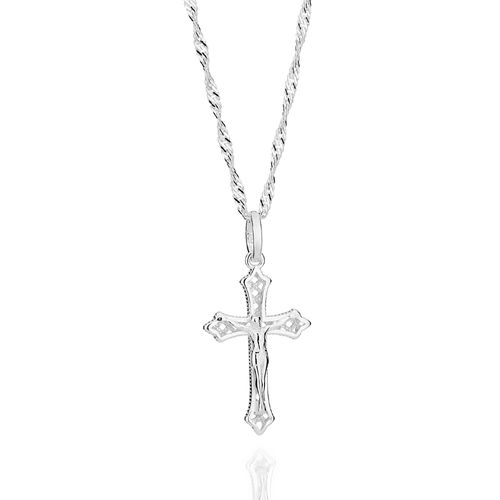 PINGENTE CRUCIFIXO DE PRATA MACIÇA 925