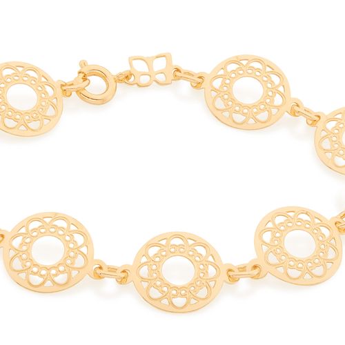 PULSEIRA COM CÍRCULOS BANHADA A OURO 18K