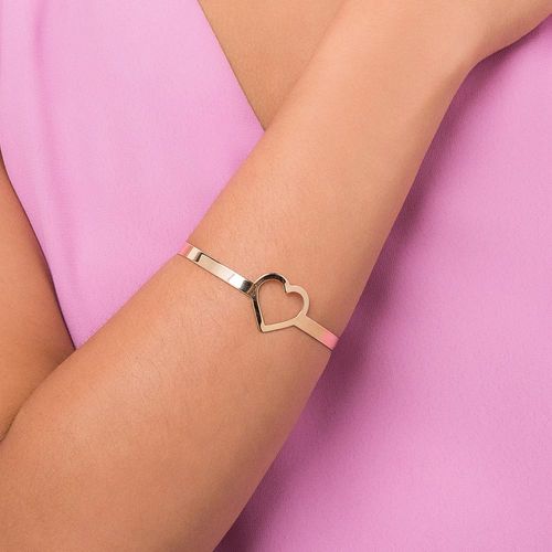 BRACELETE CORAÇÃO BANHADO A OURO 18K