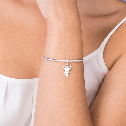 BERLOQUE DE PRATA 925 MENINA PENDURADA COM ZIRCÔNIAS