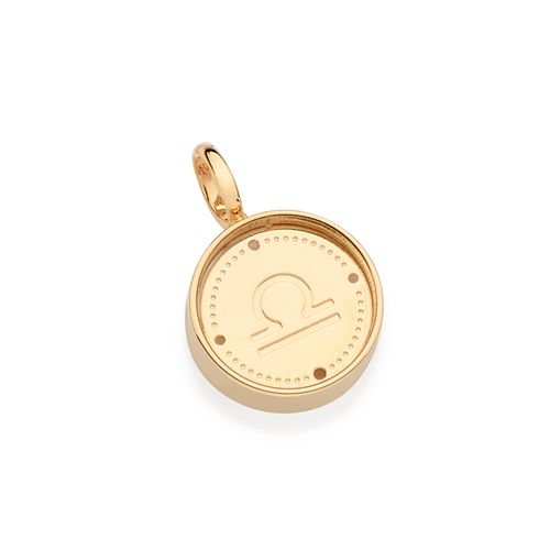 PINGENTE SIGNO LIBRA BANHADO A OURO 18K