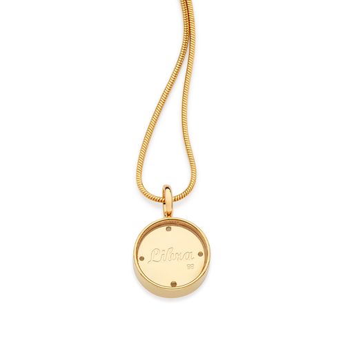 PINGENTE SIGNO LIBRA BANHADO A OURO 18K
