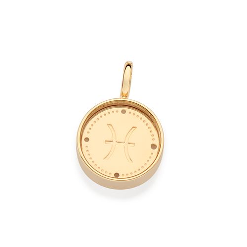 PINGENTE SIGNO PEIXES BANHADO A OURO 18K