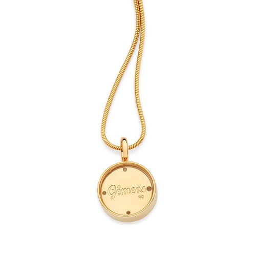 PINGENTE SIGNO GÊMEOS BANHADO A OURO 18K