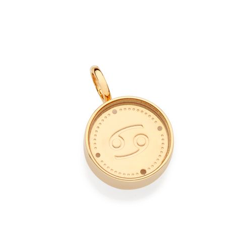 PINGENTE SIGNO CÂNCER BANHADO A OURO 18K