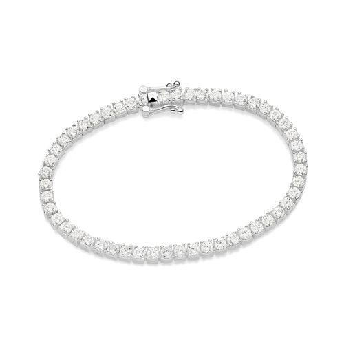 PULSEIRA RIVIERA DE PRATA MACIÇA 925 COM ZIRCÔNIAS
