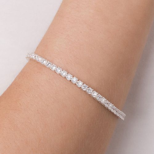PULSEIRA RIVIERA DE PRATA MACIÇA 925 COM ZIRCÔNIAS